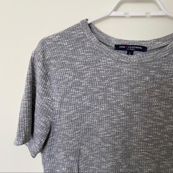 Ribbed Knit T-Shirt - Picture 2 of 6